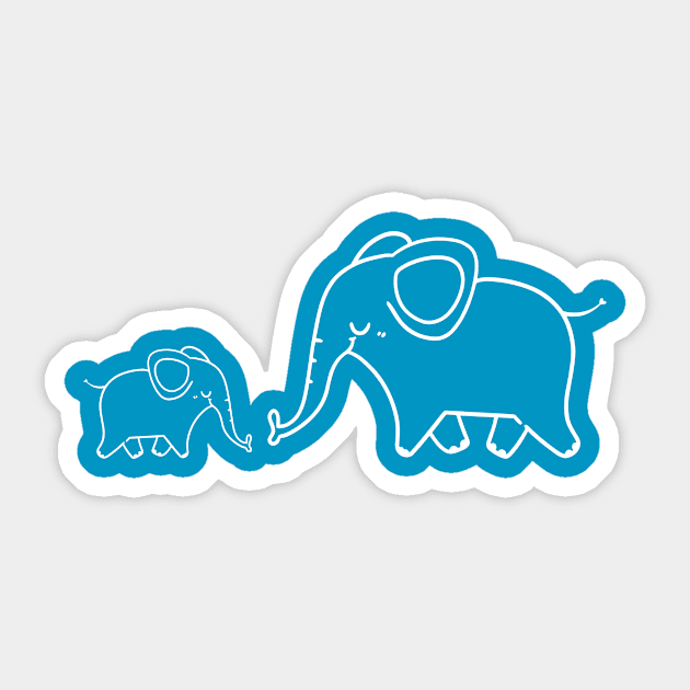 T-Shirt Design Animals Elephant Sticker by kreatifer.store